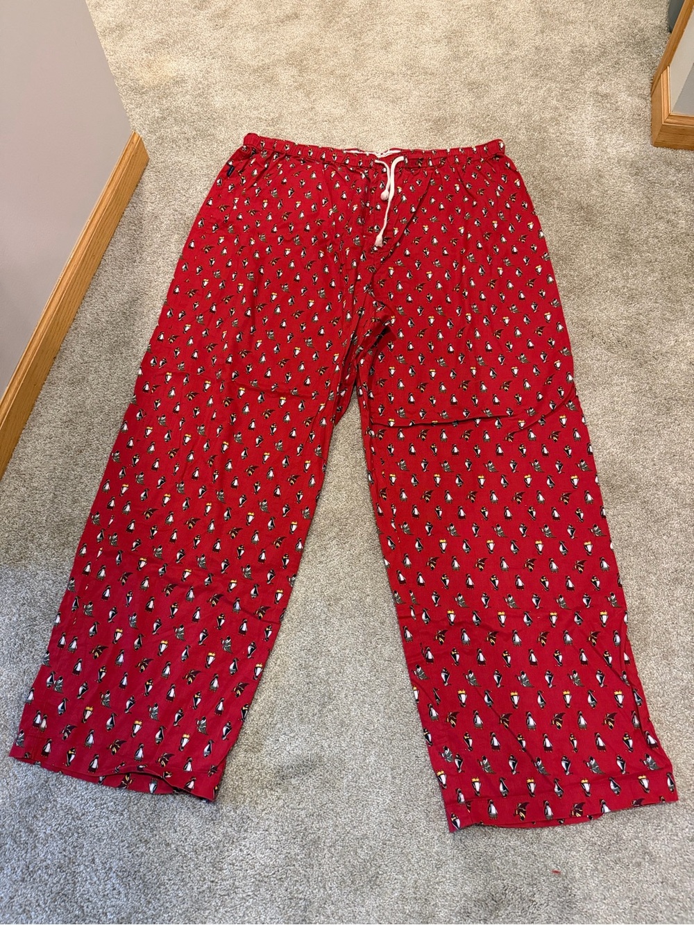 Old Navy Red Penguin Print Kids Sweatpants